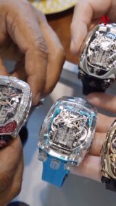 Michael Blakey Instagram - New YouTube video is live ! In this episode I’m still on board the jet with Jacob Arabo, founder of @jacobandco as he shows me some more extraordinary and very unique timepieces. Click on the link in my bio to see the video 🎥 ~~~~~~~~~~ In it to win it ! ~~~~~~~~~~ #producermichael #inittowinit #watch #richardmille #rolex #patekphilippe #audemarspiguet #richardmille #wristgame #patek @jacobandco Van Nuys Airport VNY