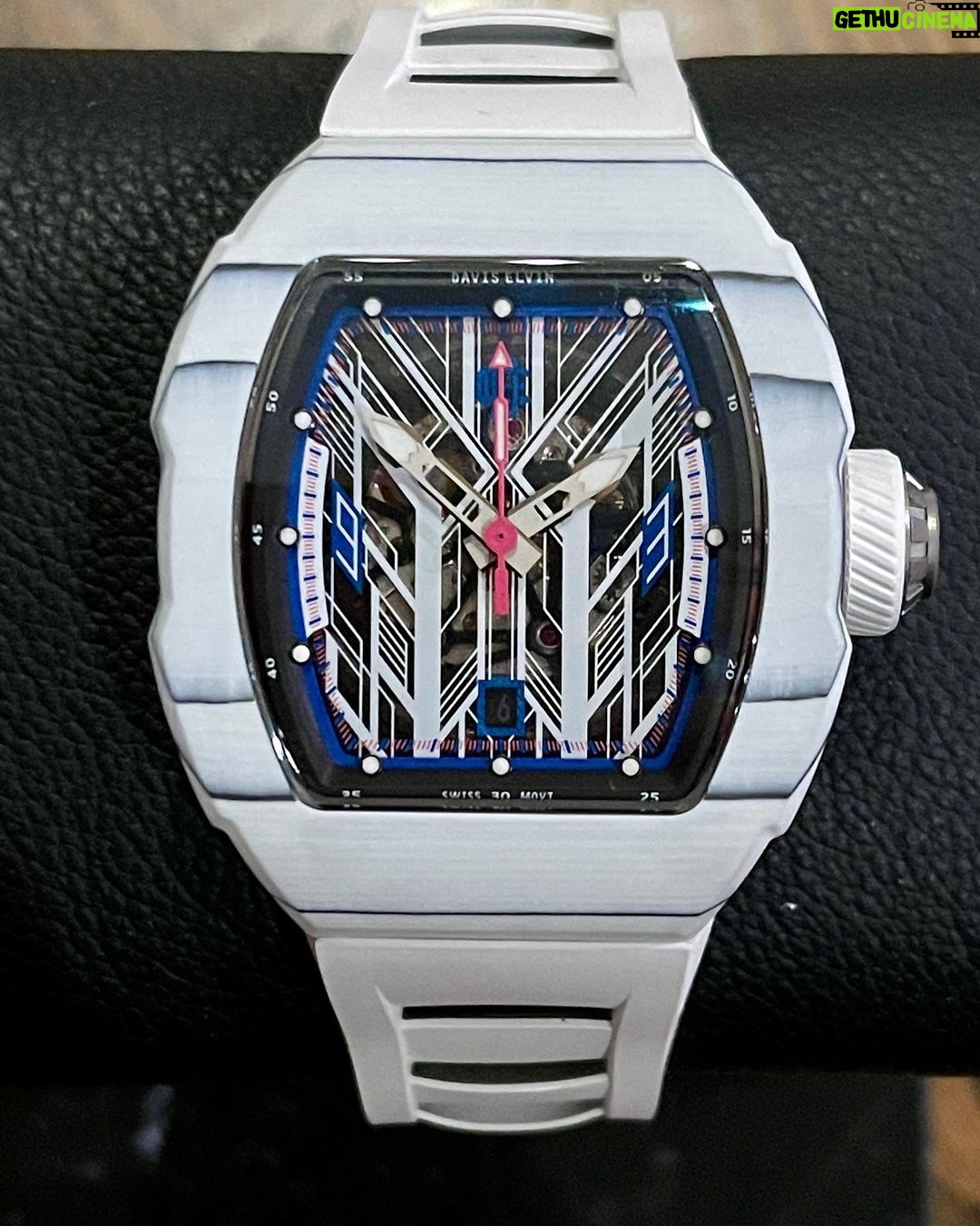 Michael Blakey Instagram - Timepiece Thursday ! An affordable alternative… This beautiful Davis Elvin DRO5-S in white carbon with a Swiss movement is available exclusively at the Producer Michael Boutique! Click the button in the picture or go to Producermichael.com and check it out as well as other models… ~~~~~~~~~~ In it to win it ! ~~~~~~~~~~