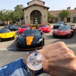 Michael Blakey Instagram - Here’s a great way to end the week … a @jacobandco Astronomia and a bunch of Supercars ? ~~~~~~~~~~ In it to win it ! ~~~~~~~~~~ Monterey, California