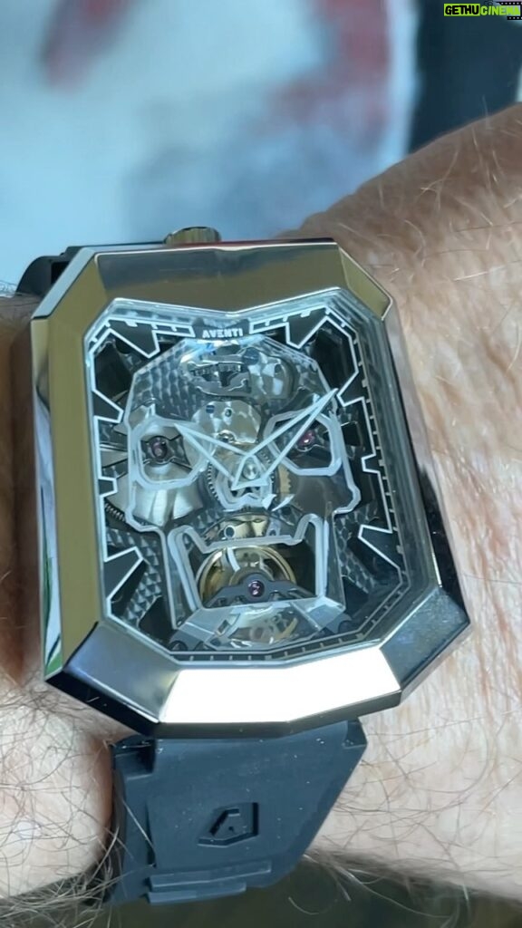 Michael Blakey Instagram - Timepiece Thursday ! I just received the latest creation from @aventi - the amazing A13-01 Ghost. They’ve really stepped things up with this release …it has a Swiss-Made Tourbillon movement, full sapphire skull, a mirror polished titanium case and much more ! Check out the full details at @aventi ~~~~~~~~~~ In it to win it ! ~~~~~~~~~~ Beverly Hills, California