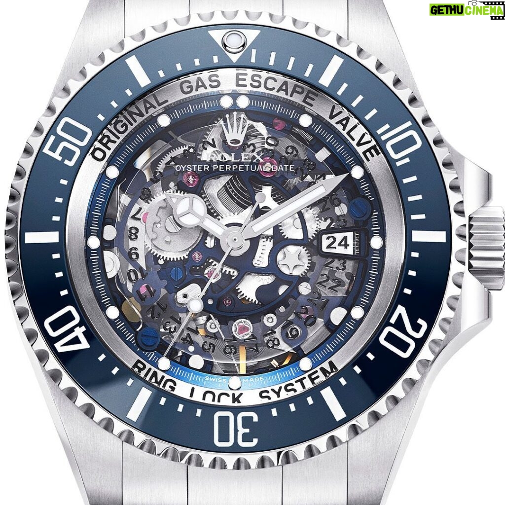 Michael Blakey Instagram - Motivational Monday! What a way to start the week! Check out this incredible new release from @artisansdegeneve Called “Grand Bleu” is a tribute to the ocean's depths and the client's passion. It has a skeletonized movement and dial along with a sapphire disc, various hues of blue from the ceramic bezel to the plate. What a wonderful creation, go and follow @artisansdegeneve to see all their amazing pieces … ~~~~~~~~~~ In it to win it ! ~~~~~~~~~~ Personalized by Artisans de Genève, which is not affiliated or authorized by ROLEX SA. A customization option available solely for private individuals who own a Rolex and only for their private use. Geneva, Switzerland