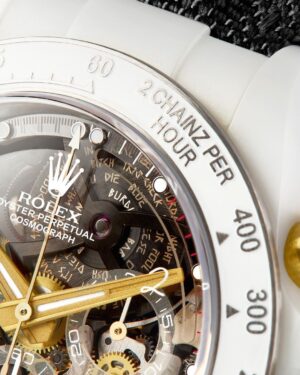 Michael Blakey Instagram - Timepiece Thursday !
Here’s another spectacular release from @skeletonconceptofficial 
The “2 Chainz Concept”
It’s a Skeletonized Limited Edition of just 50 pieces in collaboration with famous rapper @2chainz 
Powered by the original Rolex Daytona 4130 movement and fitted with a white individually numbered ceramic case, a white titanium bezel and delivered with both a black velcro strap and a white rubber strap.
For more information and pricing go to @skeletonconceptofficial and while you’re there, give them a follow.
~~~~~~~~~~
In it to win it !
~~~~~~~~~~

#producermichael #inittowinit #rolex #watch #watches #limitededition #custom #modified #skeletonconcept #2chainz #timepiece #wristgame