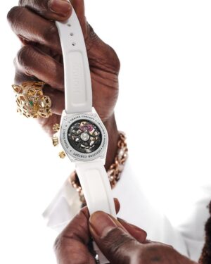 Michael Blakey Instagram - Timepiece Thursday !
Here’s another spectacular release from @skeletonconceptofficial 
The “2 Chainz Concept”
It’s a Skeletonized Limited Edition of just 50 pieces in collaboration with famous rapper @2chainz 
Powered by the original Rolex Daytona 4130 movement and fitted with a white individually numbered ceramic case, a white titanium bezel and delivered with both a black velcro strap and a white rubber strap.
For more information and pricing go to @skeletonconceptofficial and while you’re there, give them a follow.
~~~~~~~~~~
In it to win it !
~~~~~~~~~~

#producermichael #inittowinit #rolex #watch #watches #limitededition #custom #modified #skeletonconcept #2chainz #timepiece #wristgame