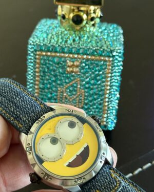 Michael Blakey Instagram - This has to put a smile on your face!
My latest @k_chaykin watch. 
It’s a Limited Edition of just 38 pieces and is called Minions.
I absolutely love the genius and ingenuity of this brand.
Rate it on a fun scale of 1 to 10
~~~~~~~~~~
In it to win it!
~~~~~~~~~~

#producermichael #inittowinit #watch #watches #timepiece #konstantinchaykin #rolex #patekphilippe #audemarspiguet #minions #fun