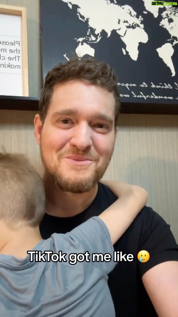 Michael Bublé Instagram - I would’ve looked so cool with a beard when I was 11 #Nostalgia #Fatherhood