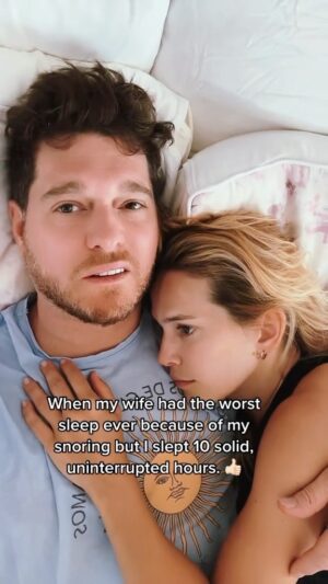 Michael Bublé Instagram - I feel like @luisanalopilato should consider my snoring as a form of crooning ❤️
#bedheadbytigi #MariahCarey #marriedlife #sleepapnea