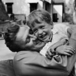 Michael Douglas Instagram - #TBT Having fun with my Dad in 1949. Love and miss you Dad! #KirkDouglas 📸: Lisa Larsen, 1949