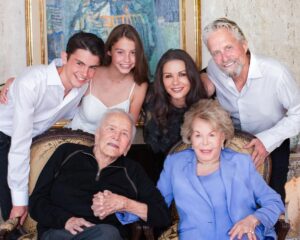 Michael Douglas Instagram - Happy Birthday Anne Douglas! We love you! ❤️ Michael, Catherine, Carys, & Dylan