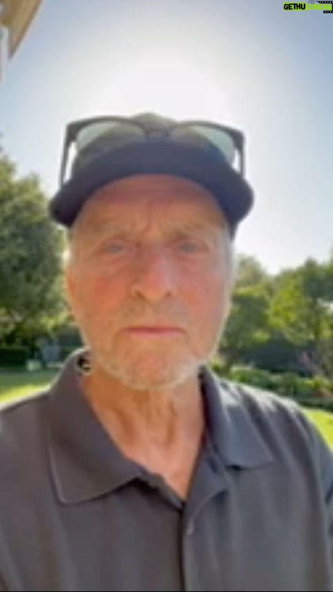 Michael Douglas Instagram - Well we got an eclipse going today. Reminding us how beautiful this world is or how sad our planet is for how we are treating it. Peace everybody! Peace on earth, good will towards men.