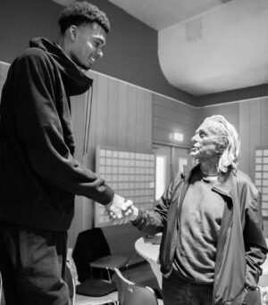 Michael Douglas Instagram - Congratulations @wemby on being named as the #1 pick in the @nba draft! It was a pleasure meeting you at a couple @metropolitans92 games in Paris last year. Wishing you all the best for an incredible career with the @spurs! Looking forward to watching you next season, but please make sure to take it easy on my @miamiheat! 🏀