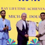 Michael Douglas Instagram - Thank you @iffigoa for an incredible week! I am honored to receive the Satyajit Ray lifetime achievement award and thrilled to be back in 🇮🇳! #IFFIGoa Goa, India