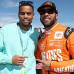 Michael Ealy Instagram - It's important for me to show my kids the possibilities in life. Not just the things I never had but the experiences. Exposure is key. Last Sunday we were given a great opportunity to see our first ever @Nascar race! He got to meet incredible drivers like @bubbawallace and @kylelarson we met members of the pit crews who couldn't have been more gracious and fun! This won't be our last race.... #NASCAR knows how to throw a party! Big thanks to Erica over at Nascar for showing us the ropes and introducing us to the NASCAR family. Thanks to Kevin Williams the CEO of Wisepower for sponsoring such an event and being nice to my kid! #wisepower400 #nascaronfox @autoclubspeedway #californialove