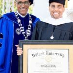 Michael Ealy Instagram - I don't know if I'll ever come up with the right words to describe the feeling I was given this past weekend. I was given an incredible opportunity to give the commencement speech at @dillarduniversity . I want to thank the entire faculty and staff for the love and support. Meeting you all was special. I wanna thank the graduating class of 2021 and ALL their families for giving me the confidence to push through being nervous. Thank you for giving me so much hope for our future!  Seeing the joy in your faces from the moment I arrived to the hugs and pictures after the ceremony reminded me of what truly matters in life. Huge thank you to Dr Kimbrough. (The Hip Hop President!) Our conversations will last me a lifetime and I meant what I said about coming back! #stayready I was nervous because I've never done it before and interestingly enough I wasn't sure if I could.  I gotta admit that having the odds against me felt good. You get comfortable in life sometimes. Always playing it safe and just doing what you're good at or at least what you're known for. It may have been the first time since I graduated that my degree actually helped (real talk.) I also wanna thank my wife @lifeandbread and kids for not only giving the time & space to write my speech but also the incredible welcome home party.  I came home with an honorary doctorate and your signs (taped on the front door) and hugs when I came in were the kinda love dreams are made of. So grateful 🙏🏾❤❤❤ Link to speech is in my bio👊🏽🙏🏽 Mad love to Fred , Arthur, & Aisha for making this happen 🙏🏽