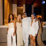 Michael Evans Behling Instagram - Delicious night with even more delish people. ❤️ @armanibeauty #acquadigio Malibu, California