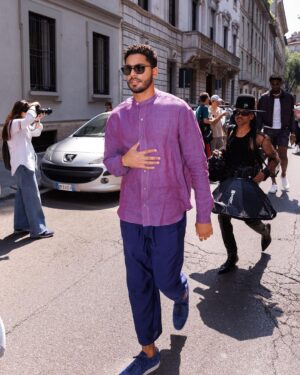 Michael Evans Behling Instagram - Armani Spring/Summer ‘24 Men’s Collection