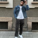 Michael Evans Behling Instagram - On the streets of Milano rocking AE77 by @americaneagle #AE77partner #AE77Denim Milan, Italy