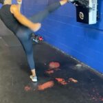 Michael Jai White Instagram - Babe’s knee is all healed, (ACL surgery) had an intense leg workout followed by kicking drills. Lady Black Dragon is back!