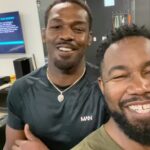 Michael Jai White Instagram - TBT: Finally got the chance to train with #Goat @jonnybones, baddest MMA & #UFC fighter ever! Can’t wait for his return!! #fights #fighter #mma #kyokushinjapan #michaeljaiwhite