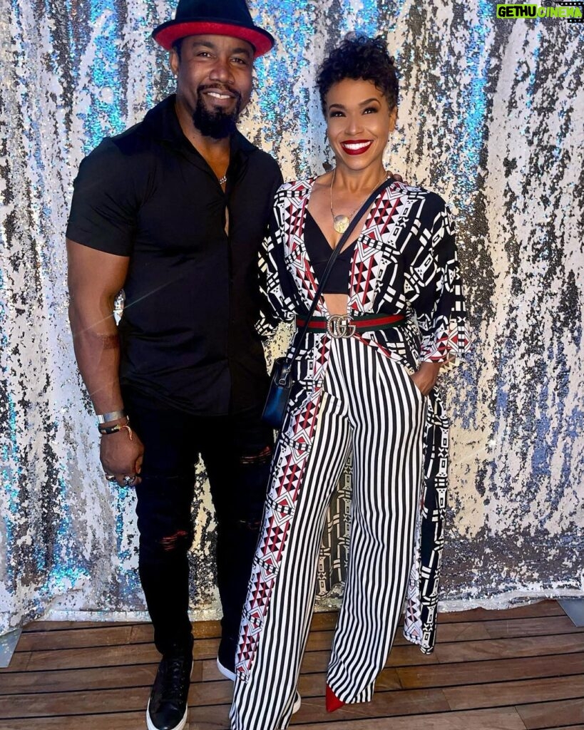 Michael Jai White Instagram - Good times with my wife @iamgillianwhite at @msshaunrobinson birthday party last night…..(When it comes to putting outfits together Gillian’s motto is always “Ya gotta cooooooorrdinate!”) 😂😂