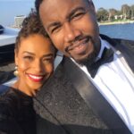 Michael Jai White Instagram - REPOST: Happy Anniversary to my bestie, my ride or die, the love of my ENTIRE life, my travel buddy, my confidante, my fitness coach, my dance partner, the beat to my heart, the icing on my cupcake 🧁 and the protein to my shake ….I’m so happy to call you MY WIFE! @iamgillianwhite 7 down and a lifetime more!!! 🥂🥂 ❤️ (We don’t drink alcohol…that’s club soda and cranberry juice in those little glasses). 😂🥰🥰🥰 #anniversary #happyanniversary #husbandandwife #couplegoals #powercouple #love #blacklove #dynamicduo #michaeljaiwhite #gillianwhite