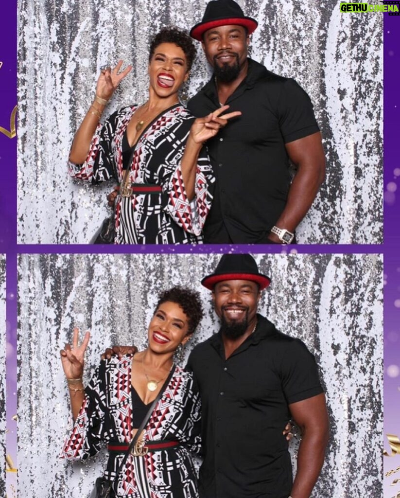 Michael Jai White Instagram - Good times with my wife @iamgillianwhite at @msshaunrobinson birthday party last night…..(When it comes to putting outfits together Gillian’s motto is always “Ya gotta cooooooorrdinate!”) 😂😂