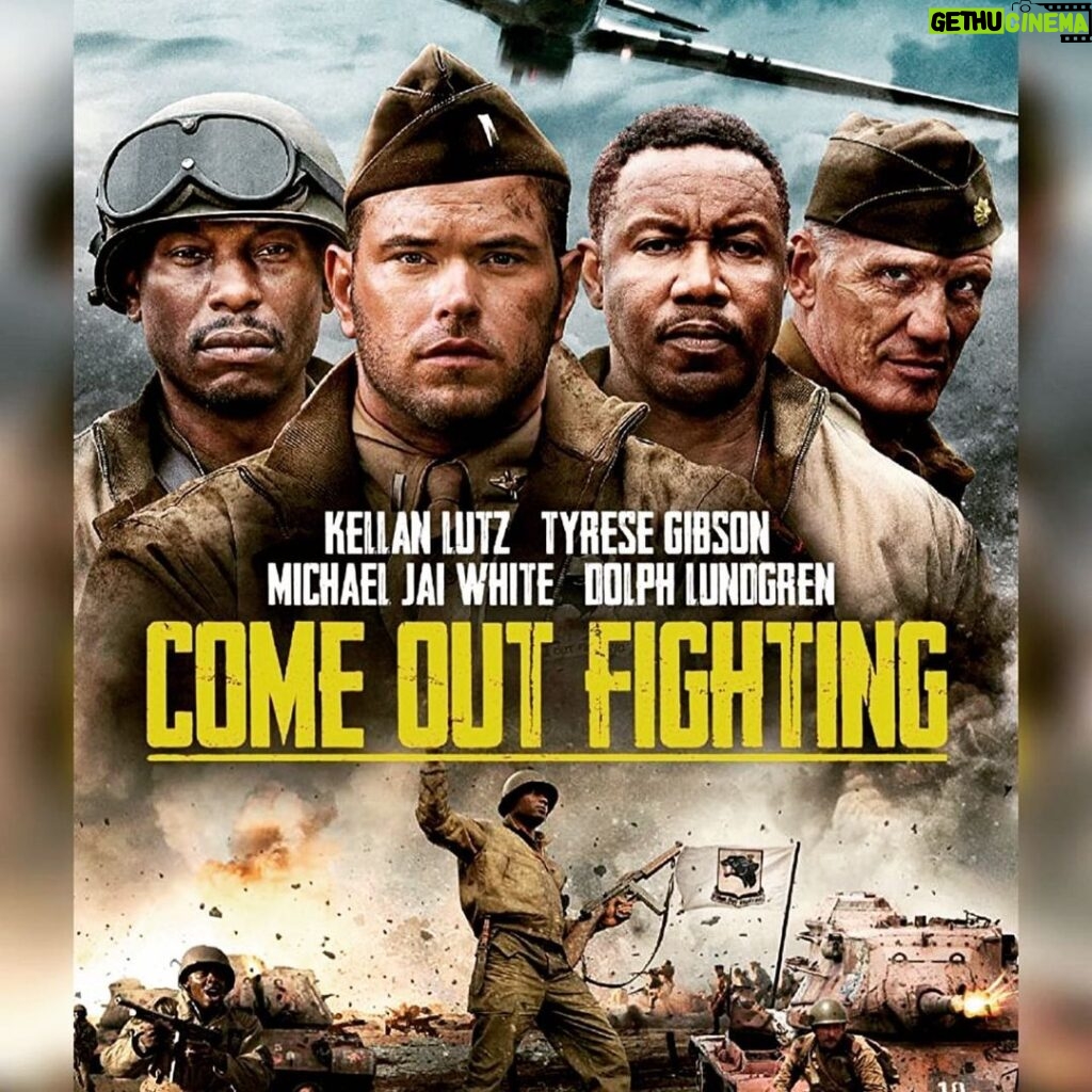 Michael Jai White Instagram - Had a blast with @kellanlutz @dolphlundgren @richlowebush @vicellousshannon @tyrese and most of all my newest family member, @hiramamurray ! This year’s Come Out Fighting brings the history of WW2’s fabled 761st Battalion! #movie #ww2 #usa #usarmy #veterans #heroes