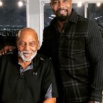 Michael Jai White Instagram - When your biggest personal hero and surrogate Dad tells you “he’s proud of you” there’s no greater feeling in the world! I walk in Jim Brown’s footsteps in more ways than you can imagine. Actor, Athlete, Activist who’s used his platform to help others publicly but mostly behind the scenes. Jim was my primary inspiration for Black Dynamite and when the movie was done he was the first person I showed it to. Once he gave me the “thumbs up” I was beaming with confidence! #happyeaster #family #mentor #mentorship #blackfathers #blackmen #blm #michaeljaiwhite