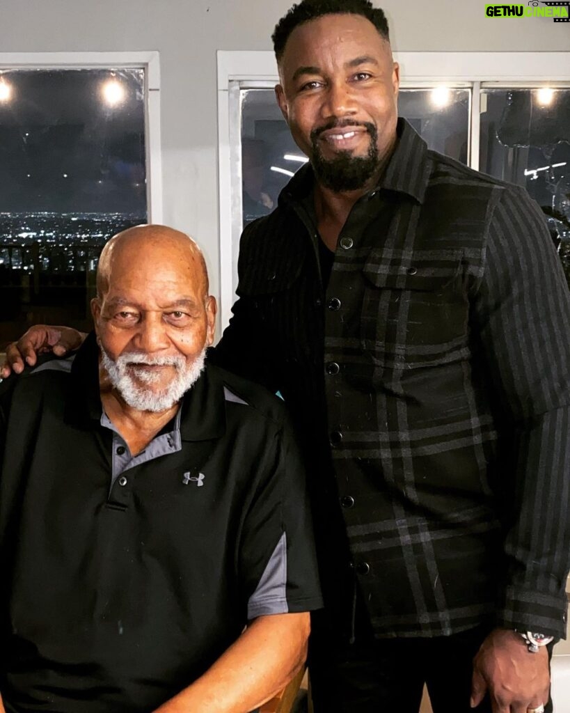 Michael Jai White Instagram - When your biggest personal hero and surrogate Dad tells you “he’s proud of you” there’s no greater feeling in the world! I walk in Jim Brown’s footsteps in more ways than you can imagine. Actor, Athlete, Activist who’s used his platform to help others publicly but mostly behind the scenes. Jim was my primary inspiration for Black Dynamite and when the movie was done he was the first person I showed it to. Once he gave me the “thumbs up” I was beaming with confidence! #happyeaster #family #mentor #mentorship #blackfathers #blackmen #blm #michaeljaiwhite