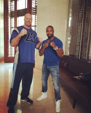 Michael Jai White Instagram - TBT Nate Jones making me look like Kevin Hart in NBD3, a movie I directed in Thailand. I’m actually 235lbs in this picture.