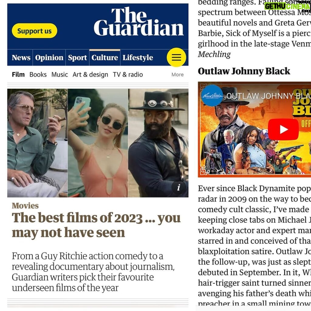 Michael Jai White Instagram - More press on Outlaw Johnny Black | The best films of 2023 … you may not have seen 👀🎥🍿LINK BELOW ⬇️ https://www.theguardian.com/film/2023/dec/28/must-see-underrated-films . . . . #actioncomedy #western #spaghettiwestern #outlawjohnnyblack #michaeljaiwhite