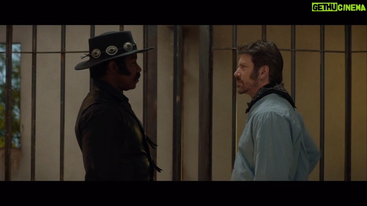 Michael Jai White Instagram - Believe it or not, I choreographed this in my head on the way to set. I wanted to pay homage to Terence Hill’s “My Name Is Nobody’s” famous Slap Scene. My Buddy @paullogan88 was so gracious to oblige and we made a moment that united everyone in laughter! See OUTLAW JOHNNY BLACK streaming on most platforms right now! #outlawjohnnyblack #comedy #family #faith #urban #god