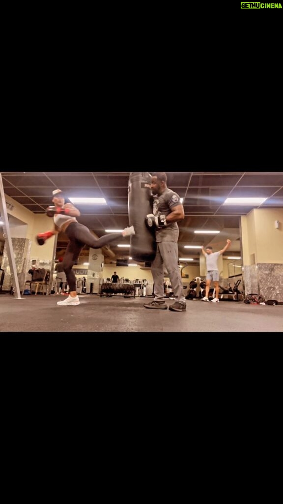 Michael Jai White Instagram - Me & wifester @iamgillianwhite getting in our kicks before breakfast! #powercouple #martialarts #kicks #husbandandwife #workout #training #dynamicduo #couple #couplegoals