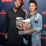 Michael Jai White Instagram - Date night with my ❤️ @iamgillianwhite at the screening of The Blackening. She and I completely agree it was laugh out loud funny! 🤣 Y’all gotta see it! #datenight #couplegoals ##powercouple #theblackening #comedy