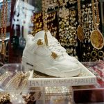 Michael Jordan Instagram - Golden girl 🌟 @faithjaggernauth turns heads in the women’s exclusive Air Jordan 4 ‘White & Gold’. Link in bio to shop.