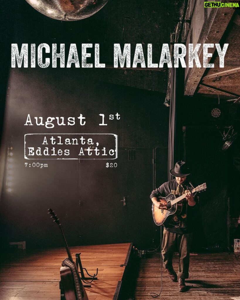 Michael Malarkey Instagram - JUST ANNOUNCED: Intimate festival warm-up show at @eddiesattic on August 1st in prep for @szigetofficial; see you there, ATLiens! Small room, so grab em quick… TICKET LINK IN BIO x