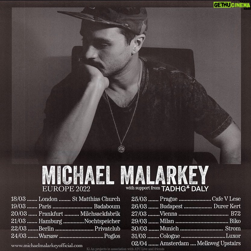 Michael Malarkey - 40.1K Likes - one week til new music
two weeks til the tour