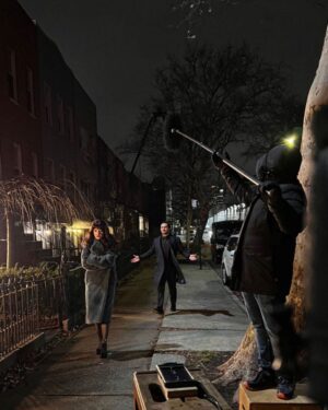 Michael Malarkey Instagram - cool behind the scenes shot c/o our lovely director @gobrennago  #lawandorderorganizedcrime // hope y’all enjoyed this weeks episode; see you again 2/16 for another blinder 🍀