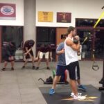 Michael Phelps Instagram - A throwback - missing the silliness we had in the weight room rn 😂😂 @kkrirsh Just added this one back in the routine… it’s a good one!💪 #sparky #drock