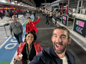Michael Phelps Instagram - What a weekend!  First @f1 race in the books, can’t wait for the next one! Thanks to  @scuderiaferrari and #switch (@jessie.roy_ )
