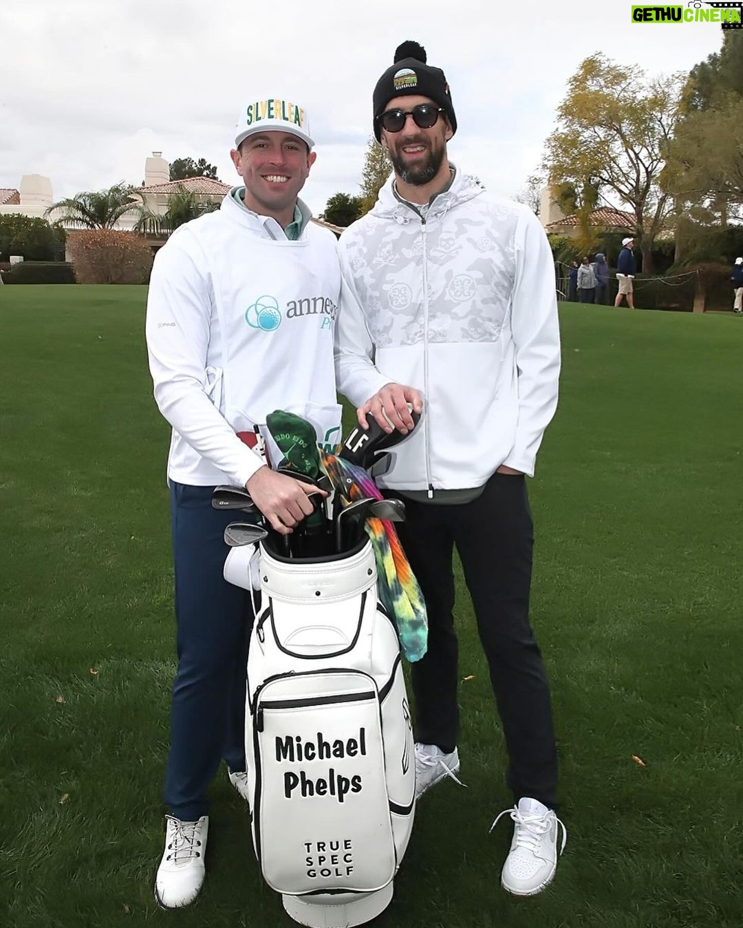 Michael Phelps Instagram - Annexus pro-am fun…. Love this event- can’t wait til next year!!! (Minus the hail and 🌧️- next time I’m going to pack my suit and goggles) @wmphoenixopen 📸 @yeungphotography