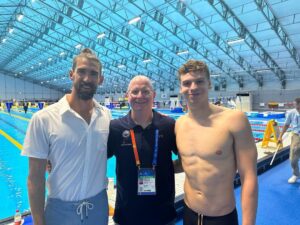 Michael Phelps Instagram - Congrats to @leon.marchand31 and @coach_bowman !! All records are meant to be broken and I know the work it took to get there… I’m excited to watch your journey