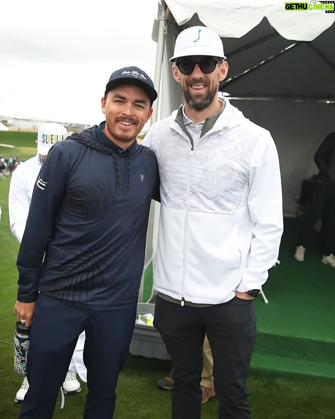 Michael Phelps Instagram - Annexus pro-am fun…. Love this event- can’t wait til next year!!! (Minus the hail and 🌧️- next time I’m going to pack my suit and goggles) @wmphoenixopen 📸 @yeungphotography