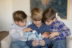 Michael Phelps Instagram - ✨2 weeks in as a family of 6 and we couldn’t be happier✨ someone called Nico the family baby and it’s 100% true.  The boys can’t get enough of their newest brother and want nothing more than to love on him, care for him (and mama) and just be near. 
I wasn’t sure what life would be like with a newbie and one more babe…. it’s like a puzzle piece we didn’t know was missing 🩵