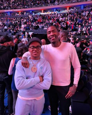 Michael Rainey Jr. Instagram - With Ben STILL gettin money 😎💰 @nyknicks Good W today 🧡💙🧡