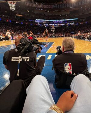 Michael Rainey Jr. Instagram - With Ben STILL gettin money 😎💰 @nyknicks Good W today 🧡💙🧡