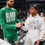 Michael Rainey Jr. Instagram - Bro said back up you gotta get the fit 😂🔥 @jaytatum0 Y’all cooked us last night but it’s all good 😂💪🏾 Barclays Center