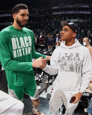 Michael Rainey Jr. Instagram - Bro said back up you gotta get the fit 😂🔥 @jaytatum0 Y’all cooked us last night but it’s all good 😂💪🏾