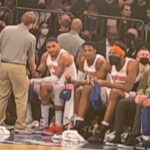Michael Rainey Jr. Instagram – Me and unc @tracymorgan Coolin watching @rjbarrett casually drop 31 on they heads 🔷🔶🔷 btw Thanks @nyknicks for the love 😎 #Knickstape