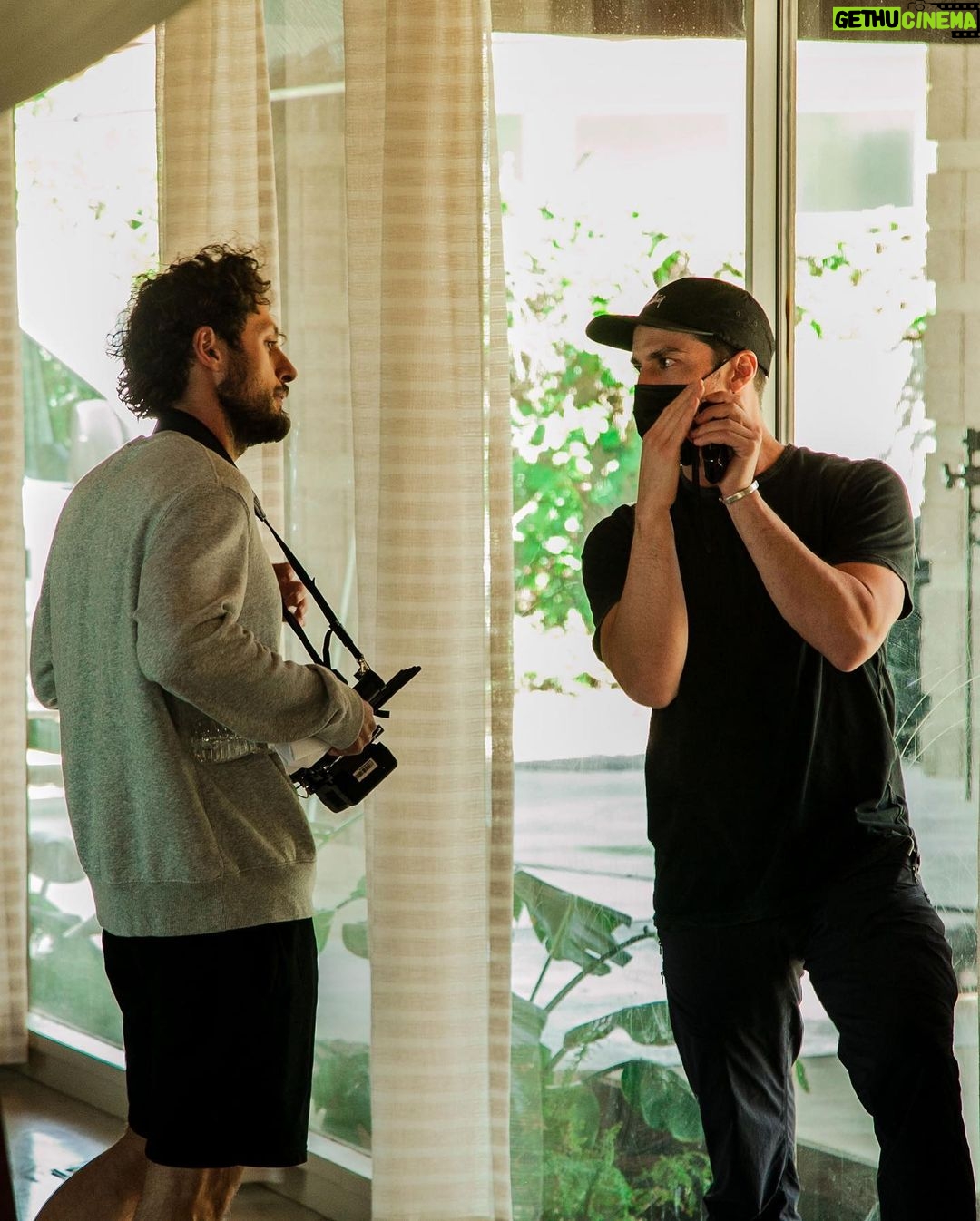 Michael Trevino Instagram - Proud of everyone that has been a part of this project. I’m lucky & grateful to have joined this talented group of people to bring this story to life. Thank you @michaelvlamis for the opportunity to learn and grow as a producer. None of this would be possible without the support of my long time friend @johnnyryanjr & the “Artists for Artists” team. You came through in a big way! stay tuned . . . slide 4 is us looking at playback I promise