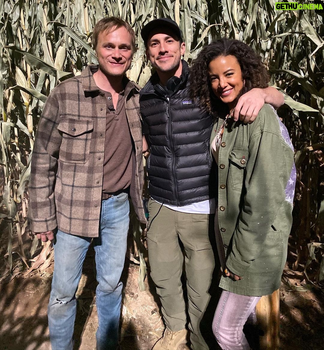 Michael Trevino Instagram - Working with old friends in Geoff Shotz directing and David Anders going completely mad, or is it unhinged?